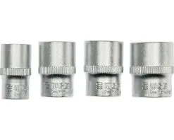 WGB Doppenset 1/4" Binnenzeskant, 4-delig