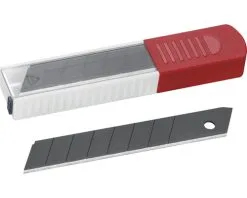 RAUTNER Reserve-afbreekmessen Zwart 10-pack 18 Mm
