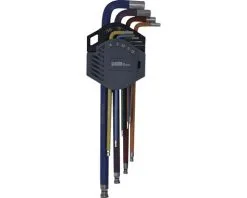 WGB Stiftsleutelset Binnenzeskant Kogelkop, 9-delig