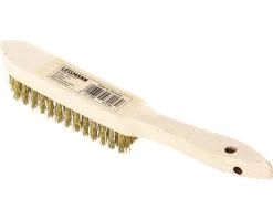 LESSMANN Handborstel Messingdraad Golvend 4-rijen