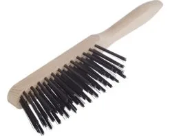 LESSMANN Handborstel Staaldraad Glad 4-rijen