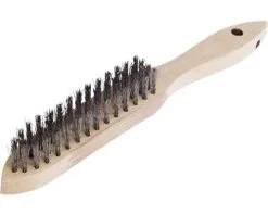 LESSMANN Handborstel Staaldraad Glad 4-rijen