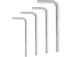 WGB Stiftsleutelset Binnenzeskant 4+5+5,5+6 Mm DIN 2936 4-delig