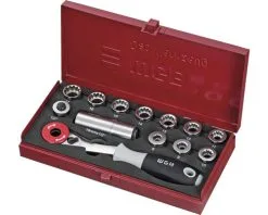 WGB Dopsleutelset Doorsteek 1/2", 13-delig