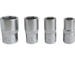 WGB Doppenset 1/4" Binnenzeskant, 4-delig