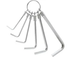 WGB Stiftsleutelset Binnenzeskant DIN 2936 Op Ring 6-delig