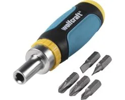 WOLFCRAFT Schroevendraaier Met Ratel En 5 Bits